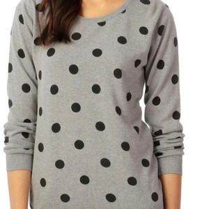 Market & Spruce Gray Polka Dot Sweater